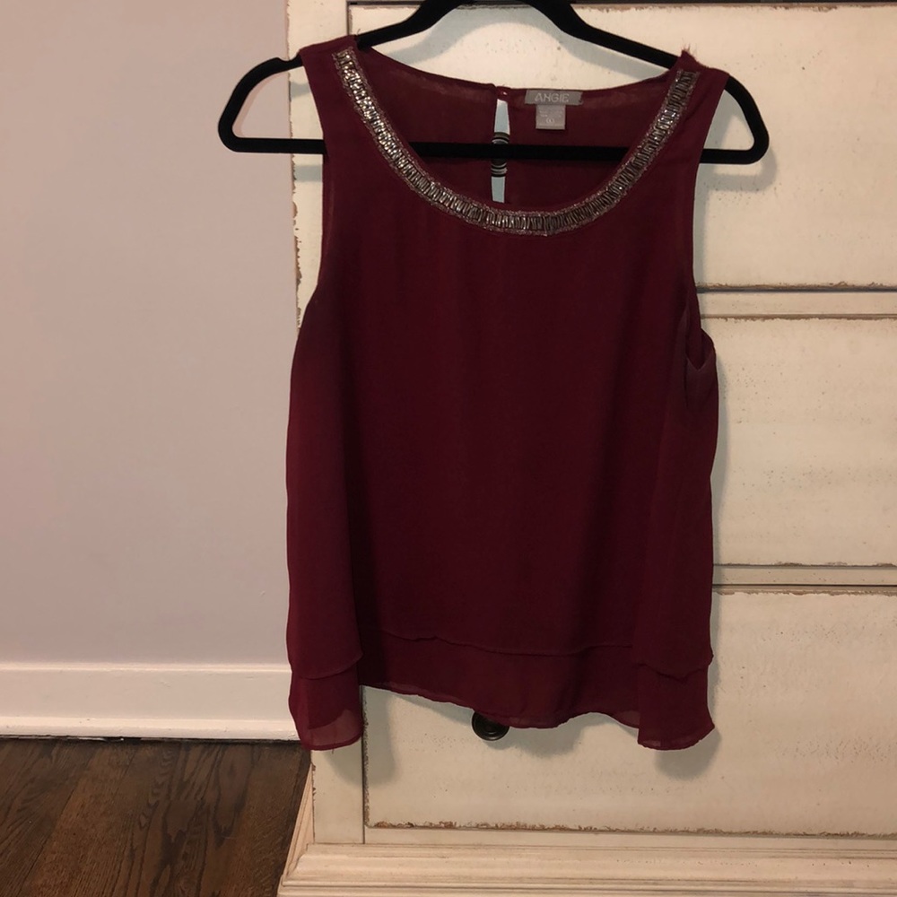 Burgundy shirt